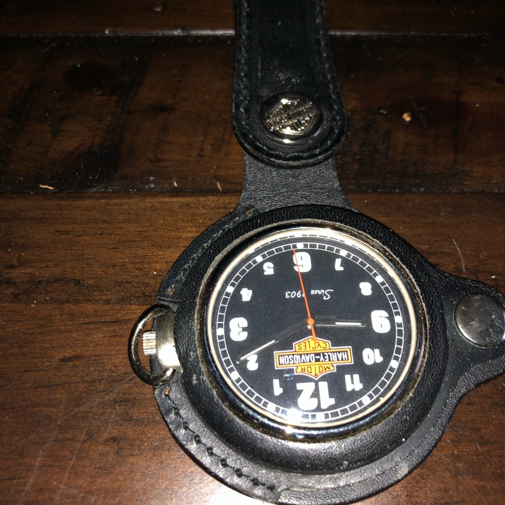 Harley-Davidson Black Leather Watch